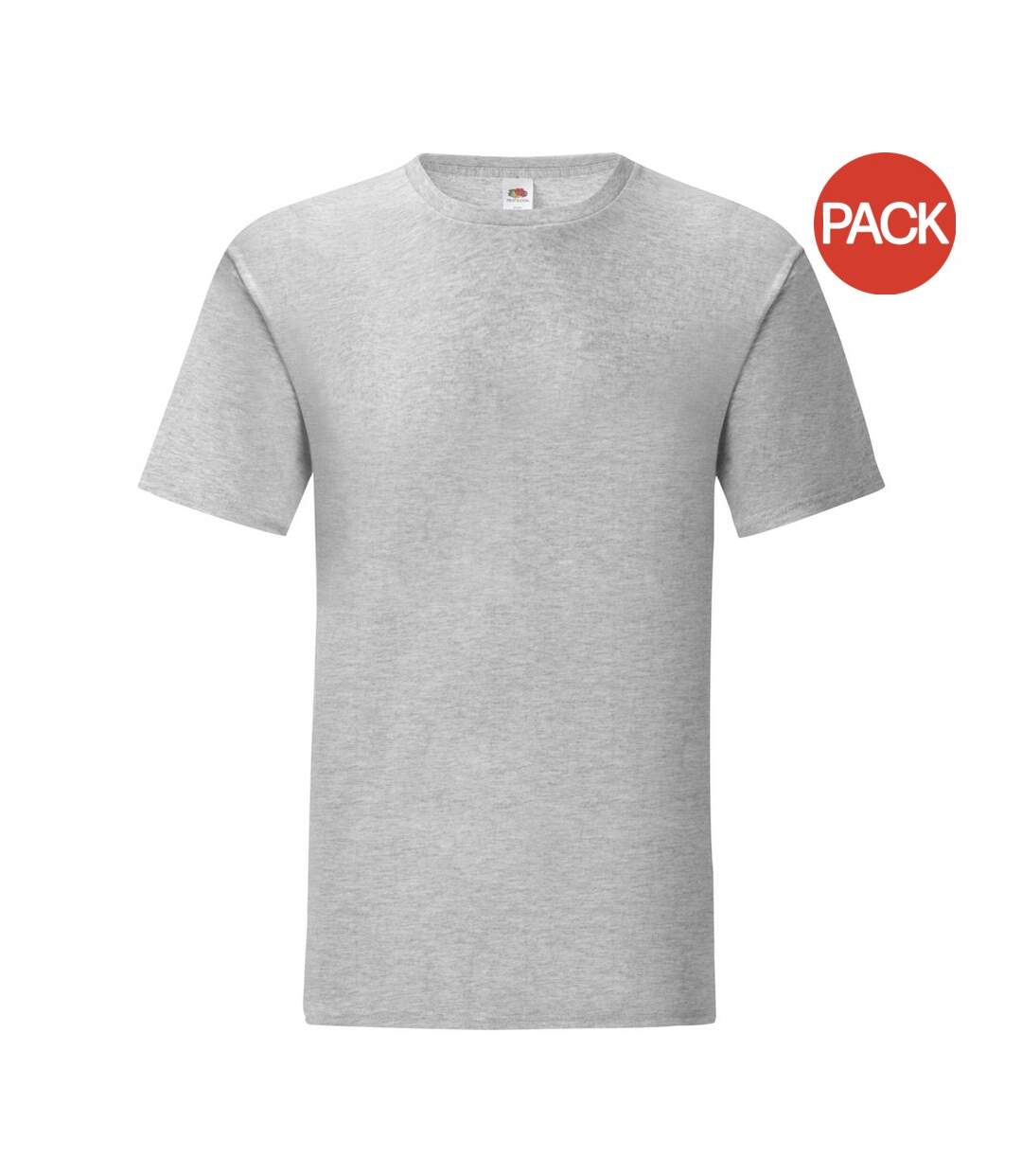 Fruit Of The Loom - T-shirt ICONIC - Hommes (Gris clair chiné) - UTPC4369