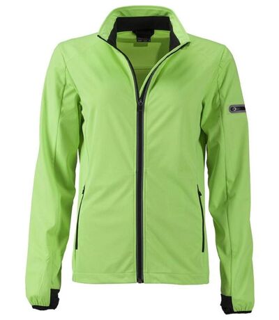 Veste softshell sport - Femme - JN1125 - vert vif et noir