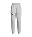 Womens/ladies Unstoppable Fleece Athletic Joggers Grey Under Armour-2