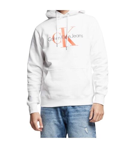 Sweat À Capuche Motif/style Logo Homme Blanc Vif Calvin Klein