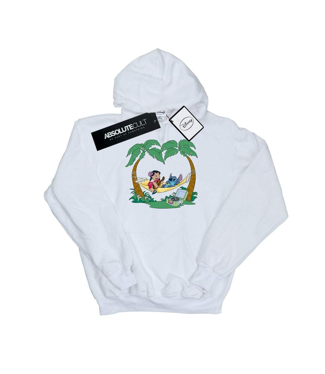 Disney - Sweat à capuche LILO AND STITCH PLAY SOME MUSIC - Femme (Blanc) - UTBI9497-1