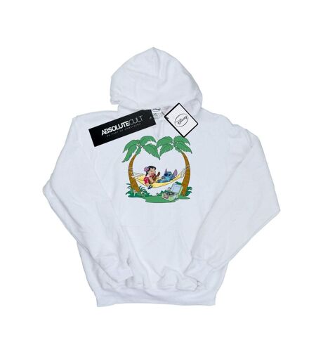 Disney - Sweat à capuche LILO AND STITCH PLAY SOME MUSIC - Femme (Blanc) - UTBI9497