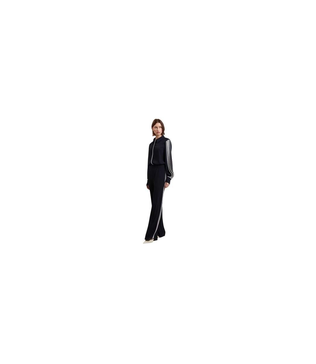 Pantalon Motif/style 3 Rayures Femme Bleu Marine Ted Baker-1
