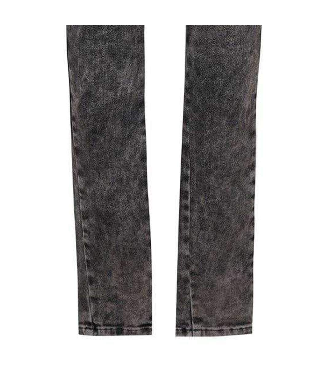 Womens/ladies Slandy Straight Jeans Grey Acid Wash Diesel-3