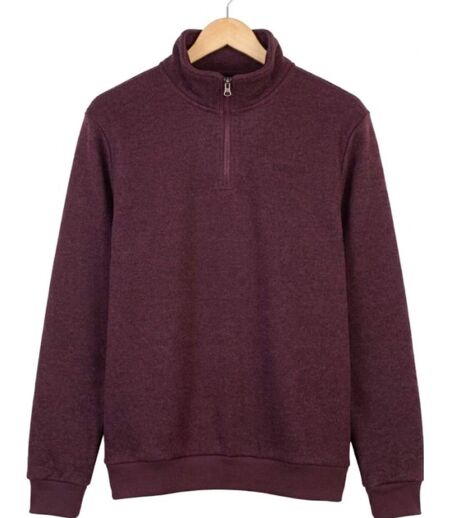 CHALLENGER CHARLY1 — Sweat polaire bordeaux chiné : élégance et confort douillet