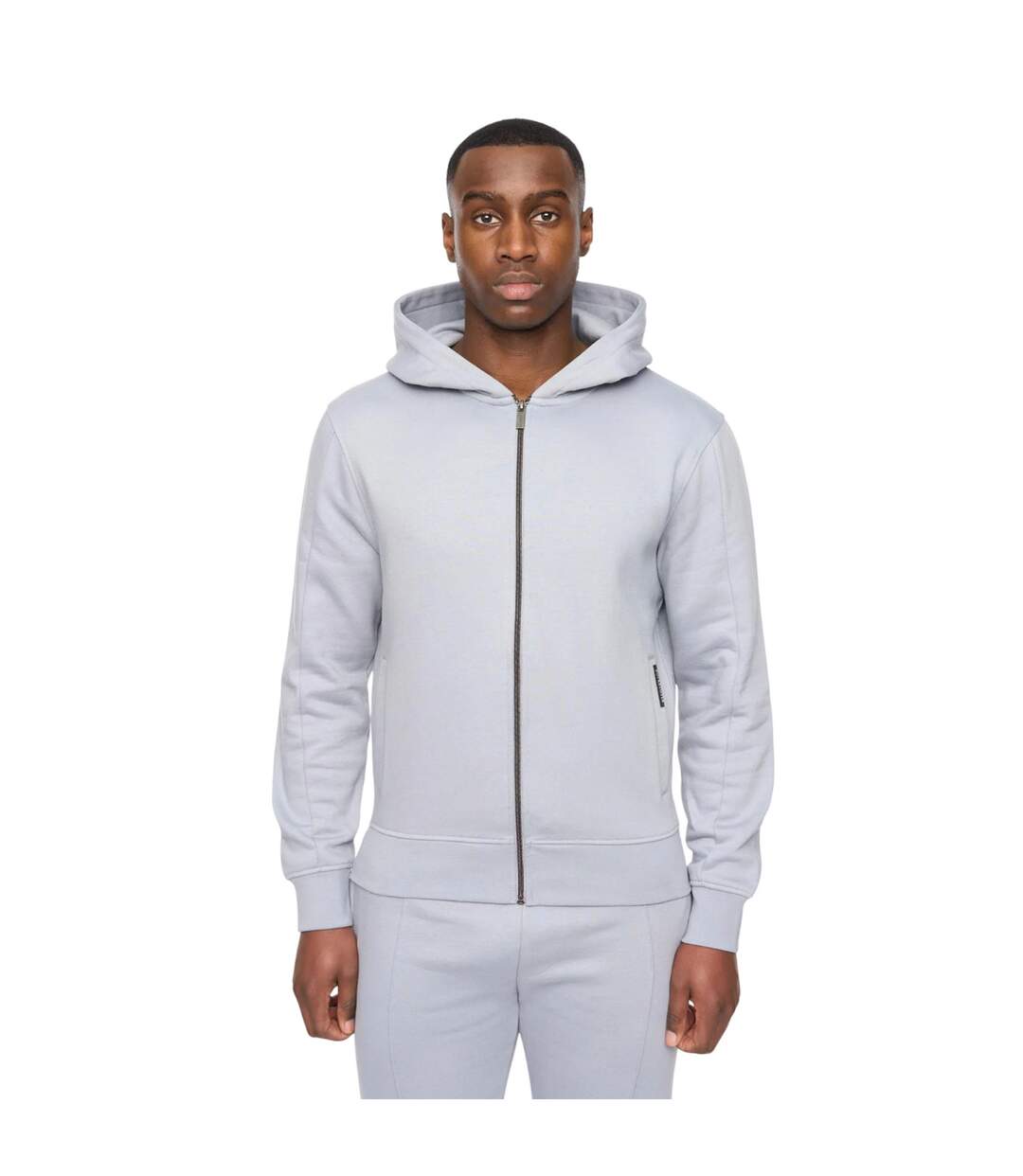 Mens chemtars full zip hoodie steel blue Duck and Cover-1