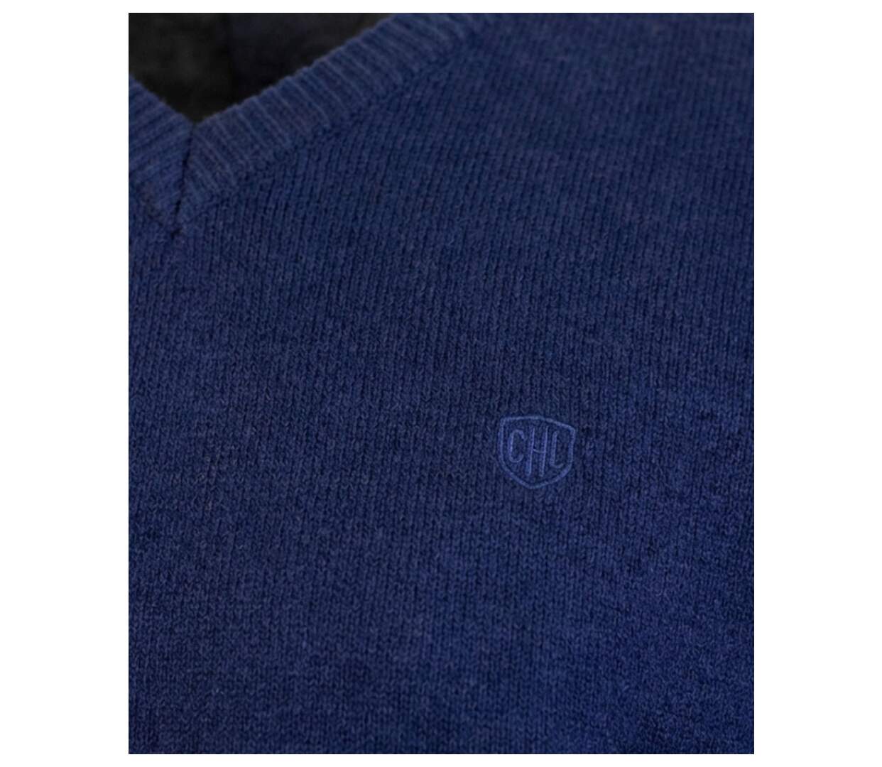 Pull col V avec laine PUL2004D-3