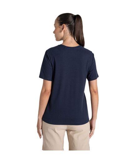 Womens/ladies Malibo Short-sleeved T-shirt Blue Navy Craghoppers