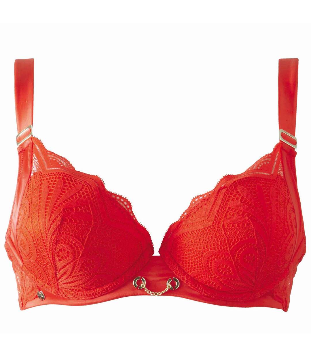 Soutien-gorge ampliforme coque moulée rouge Laura