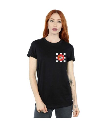 Disney Womens/Ladies Donald Duck Karate Kick Cotton Boyfriend T-Shirt (Noir) - UTBI48650