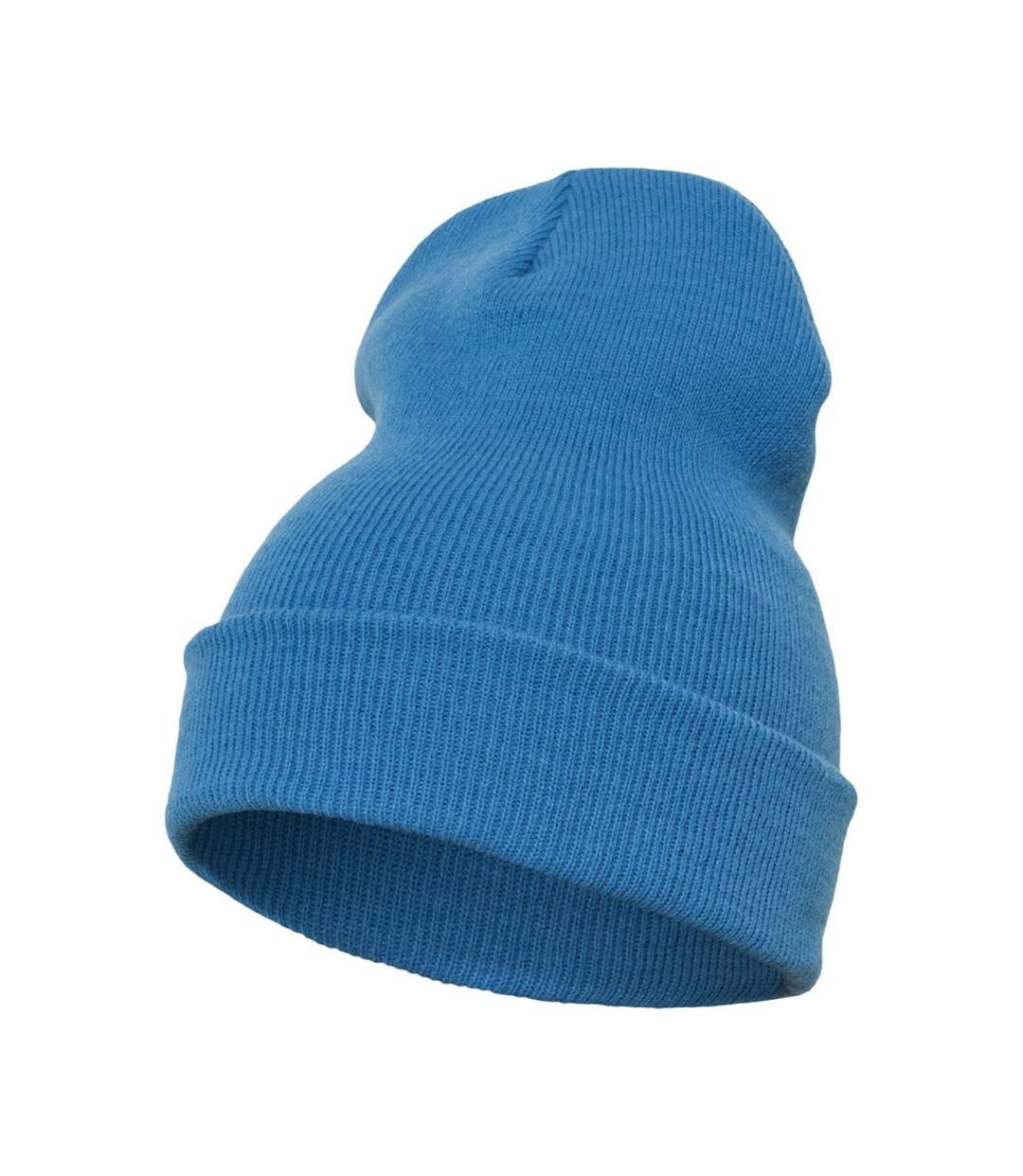 Bonnet épais long adulte unisexe bleu Yupoong