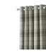 Aviemore checked pattern ringtop curtains/drapes 46 x 72ininch natural Riva Home