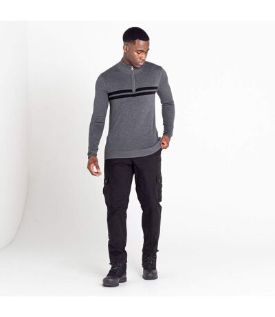 Mens Unite Us Knitted Half Zip Sweatshirt Charcoal Grey Black Dare 2B