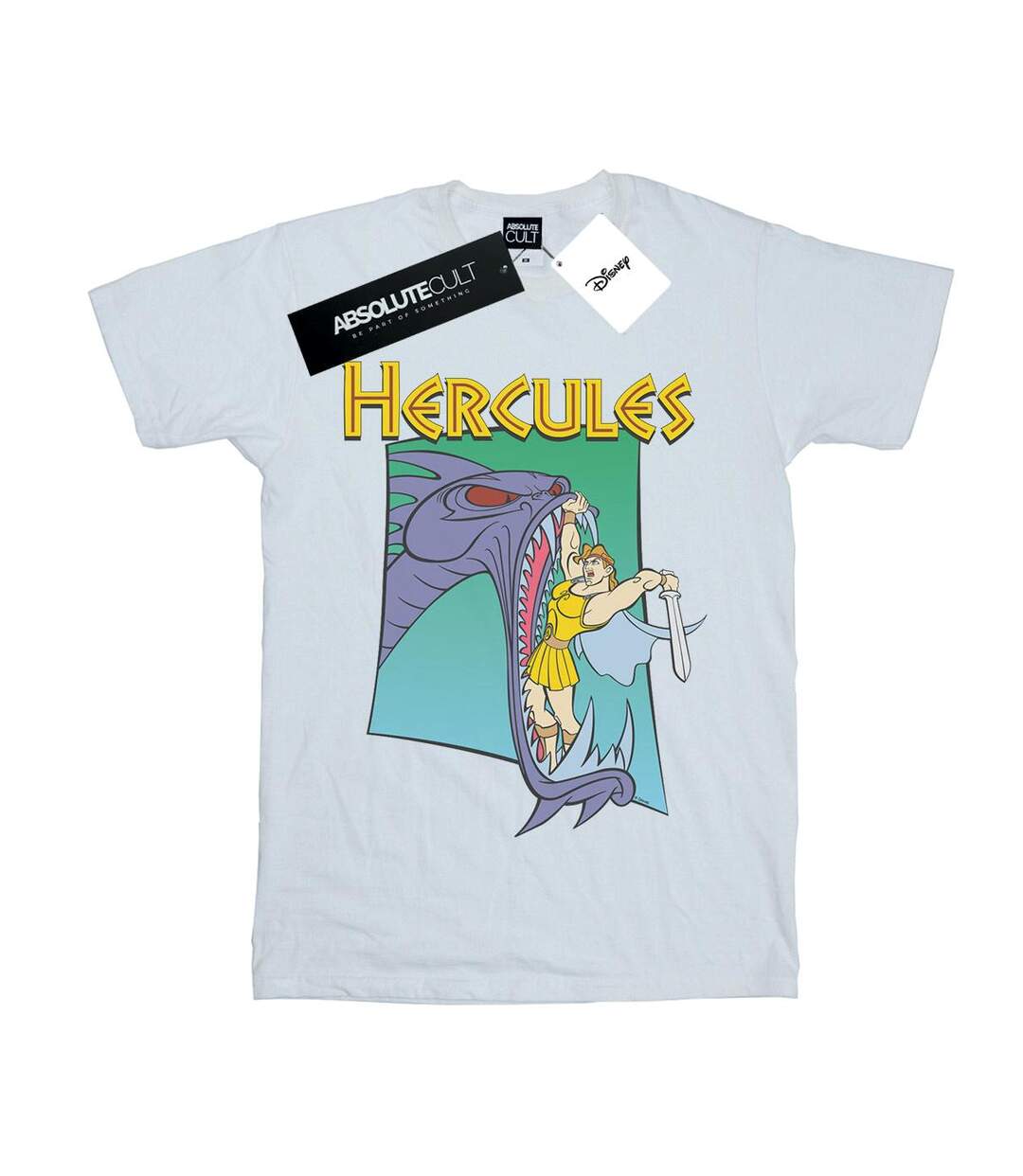 Disney Femme/Les femmes Hercules Hydra Fight Cotton Boyfriend T-Shirt (Blanc) - UTBI17538-1