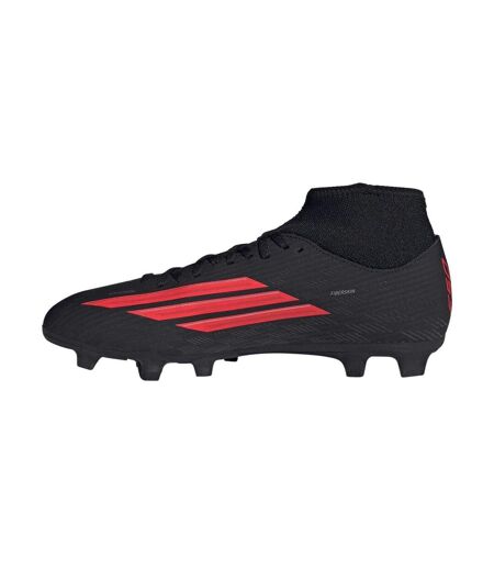 Mens F50 Club Mid Cut Firm Ground Football Boots Black Red Adidas