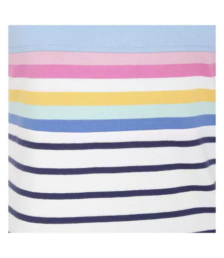 Robe T-shirt Motif/style Rayé Femme Ciel Lazy Jacks