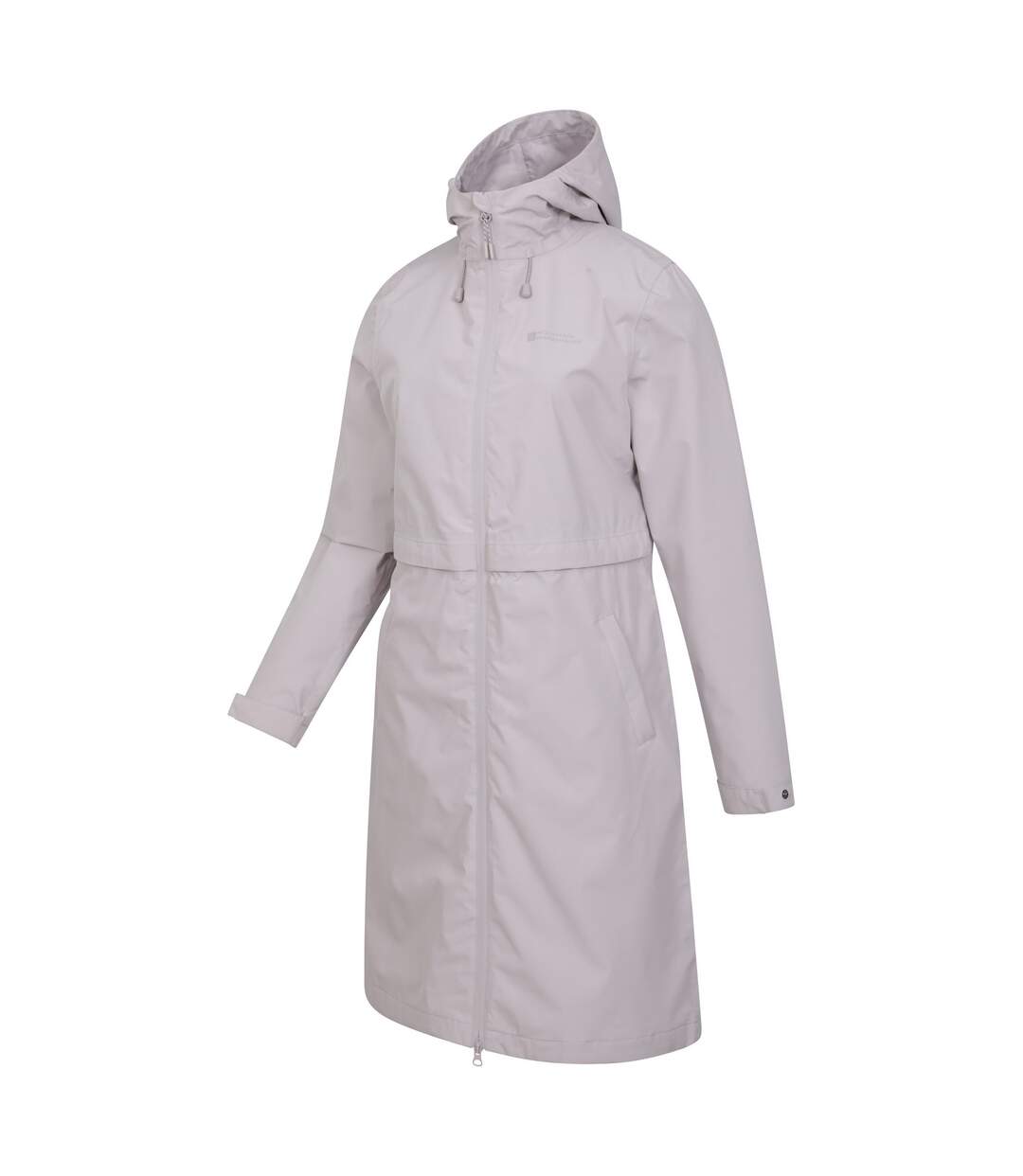 Womens/ladies Hilltop Extra Long Waterproof Jacket Light Beige Mountain Warehouse-3