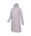Womens/ladies Hilltop Extra Long Waterproof Jacket Light Beige Mountain Warehouse-3