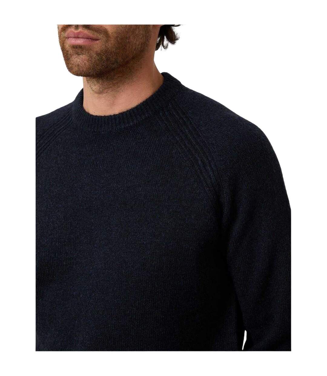 Pull Manches Raglan Homme Bleu Marine Threadbare-4