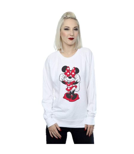 Disney Sweat Womens/Ladies Minnie Mouse Bow Eyes (Blanc) - UTBI28202