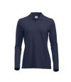 Clique Womens/Ladies Classic Marion Long-Sleeved Polo Shirt (Dark Navy)
