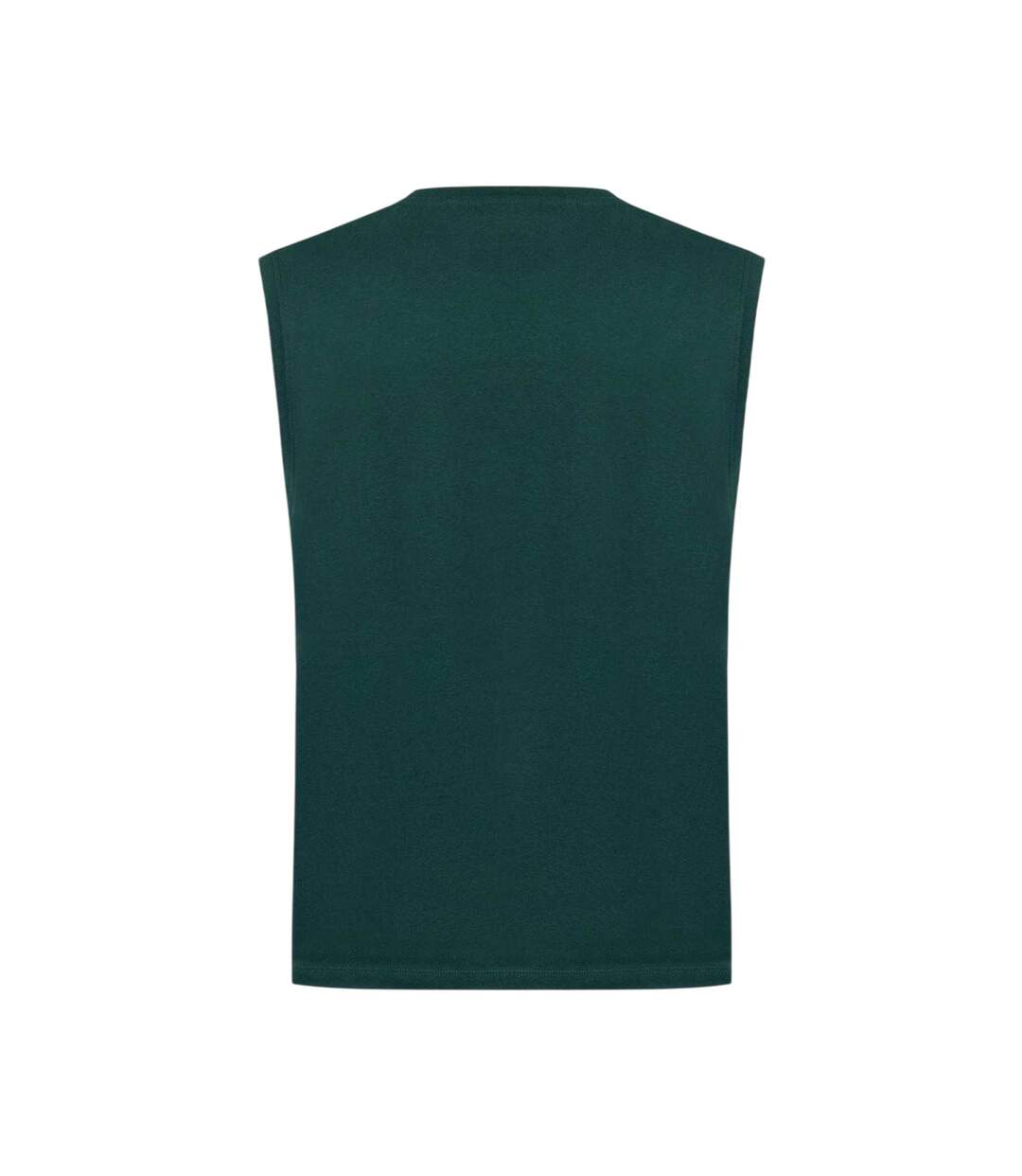Mens Logo Cotton Vest Top Forest Green Slazenger-2
