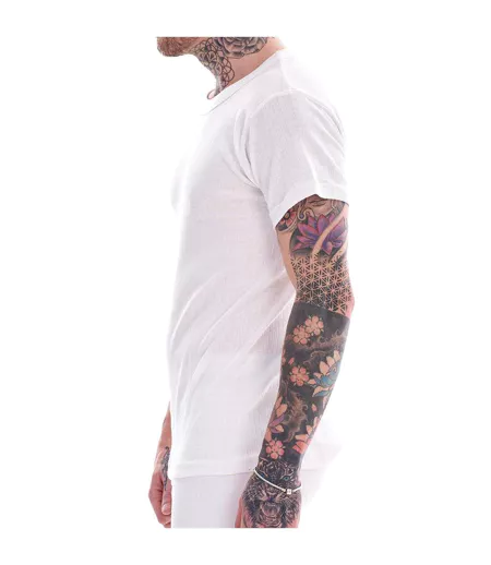 Hauts Thermiques Manches Courtes Homme Blanc Heatforce