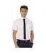 Chemise à manches courtes en popeline Russell Collection pour homme (Blanc) - UTBC1029