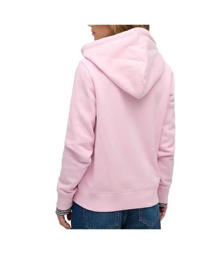 Sweat rose femme superdry essential logo ziphood hb