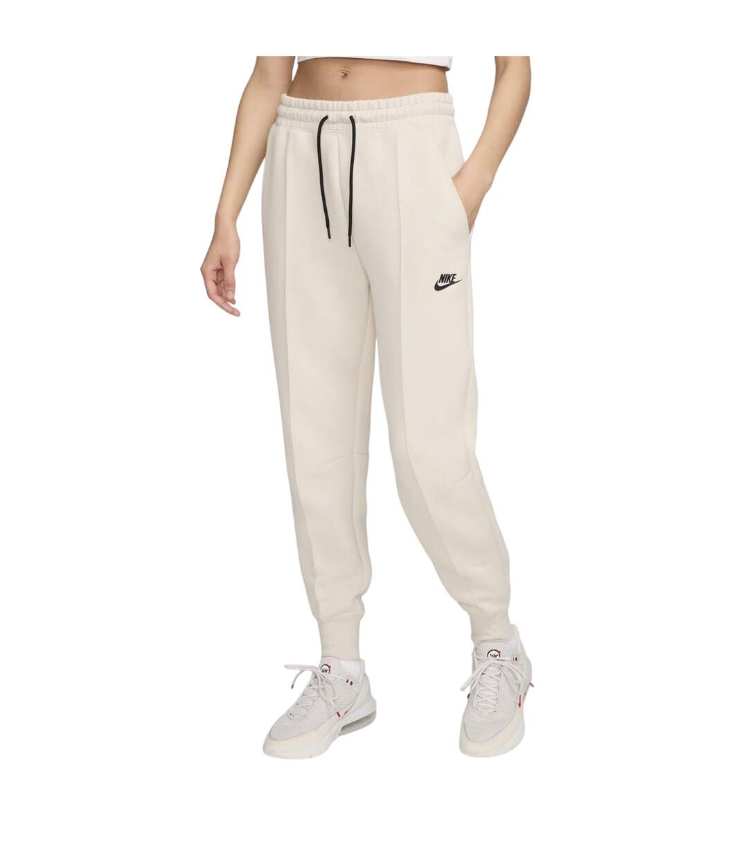 Womens/ladies Tech Fleece Joggers Light Beige Nike-1