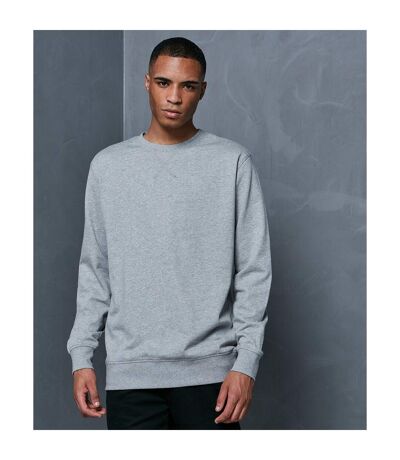 Mens Basic Crew Neck Sweatshirt Heather Grey Build Your Brand