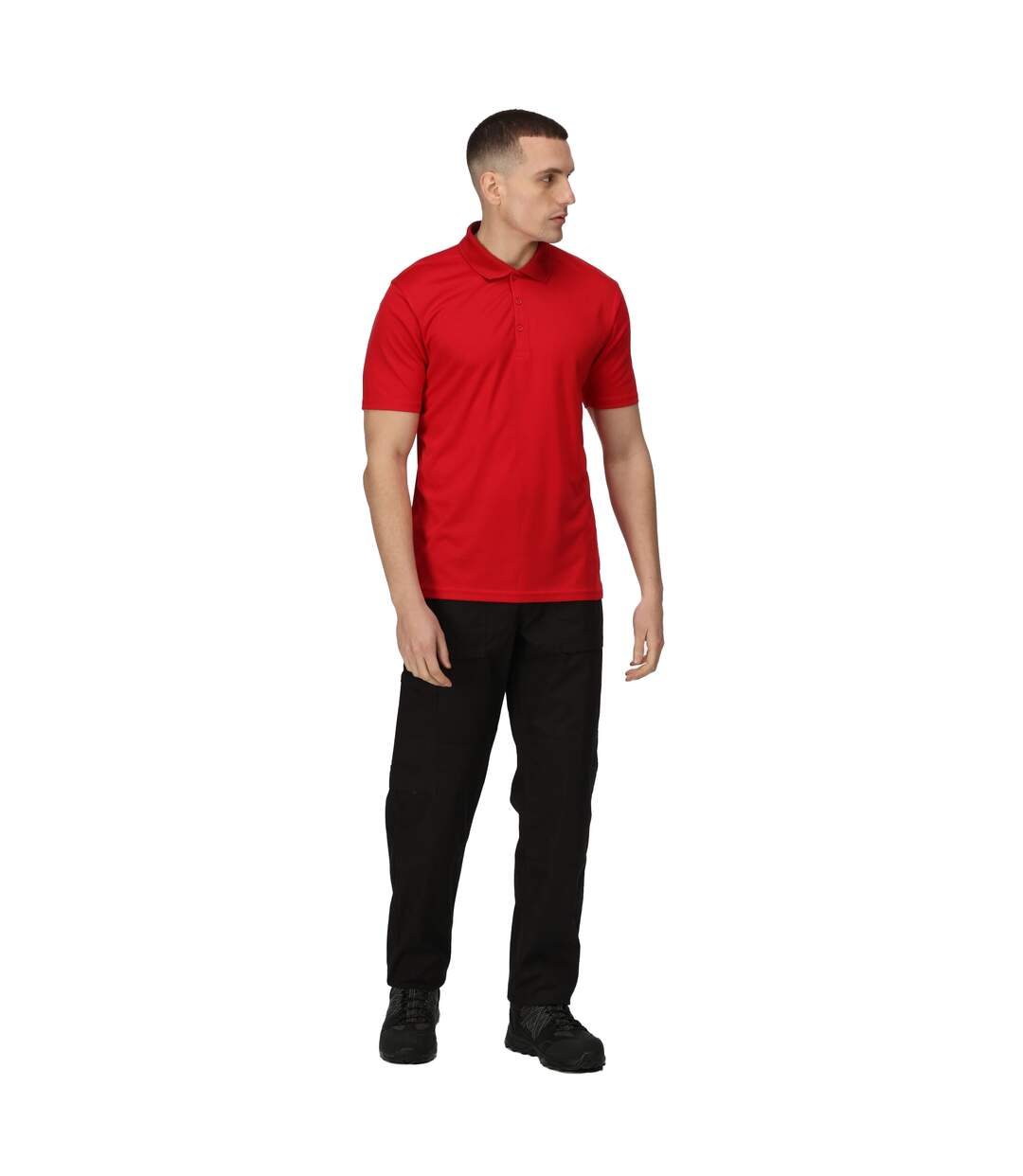 Mens pro moisture wicking polo shirt classic red Regatta-4