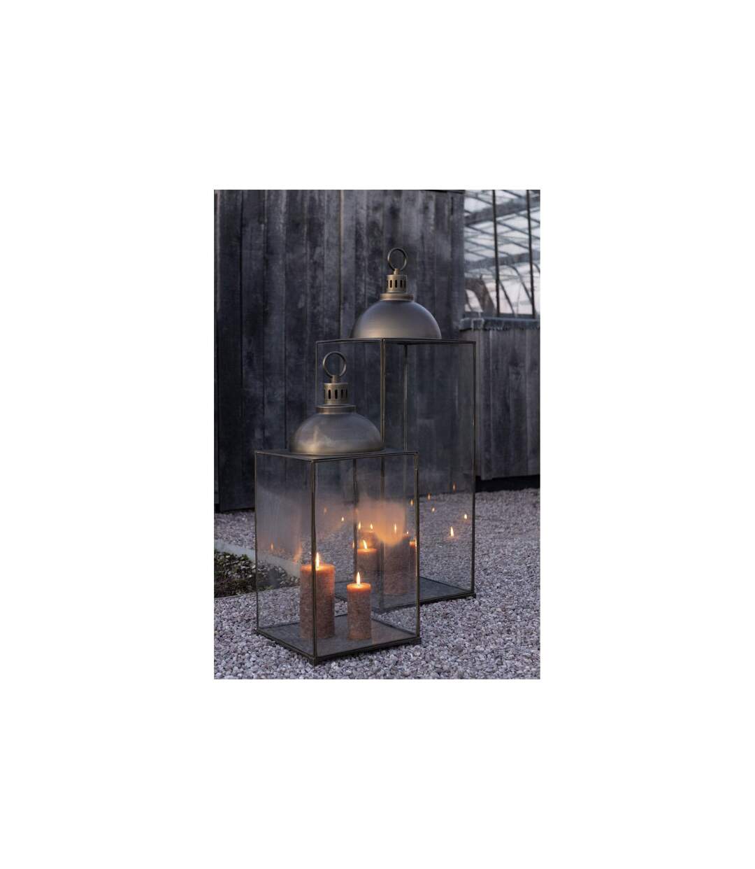 Lanterne Design en Verre Hagrid 85cm Bronze-4