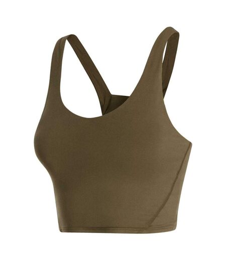 Womens/ladies Jaida Cut-out Back Sports Bra Green The North Face