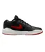 Womens/ladies Jordan Stadium 90 Swoosh Leather Trainers Black Red Nike-1