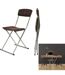 Lot de 4 Chaises pliantes avec surpiqûres - Marron-2