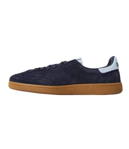 Mens Ramblas Suede Trainers Navy Sky Pretty Green