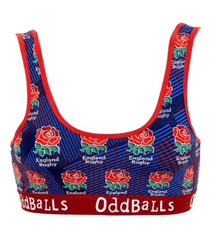 OddBalls Womens/Ladies Alternate England Rugby Bralette (Blue/Red) - UTOB205