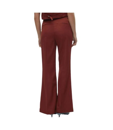 Pantalon à pinces terracotta femme vero moda tara - w34-l30