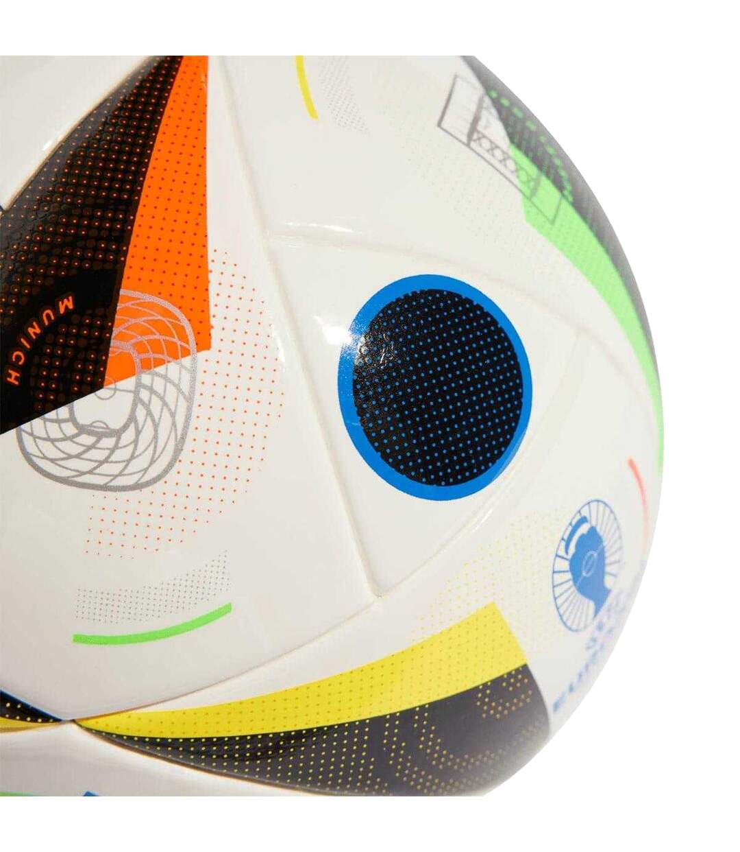 Mini Ballon De Foot Euro Fussballliebe Taille 1 Blanc Bleu Jaune Adidas-3