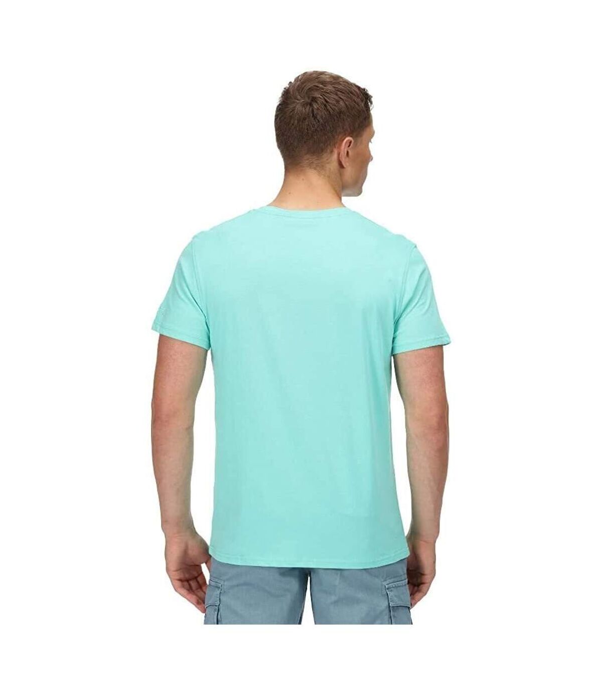 Regatta Mens Cline VI Circle Cotton T-Shirt (Opal Green)