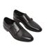 Mens Double Monk Strap Flat Formal Shoes Black Where´s That From-2