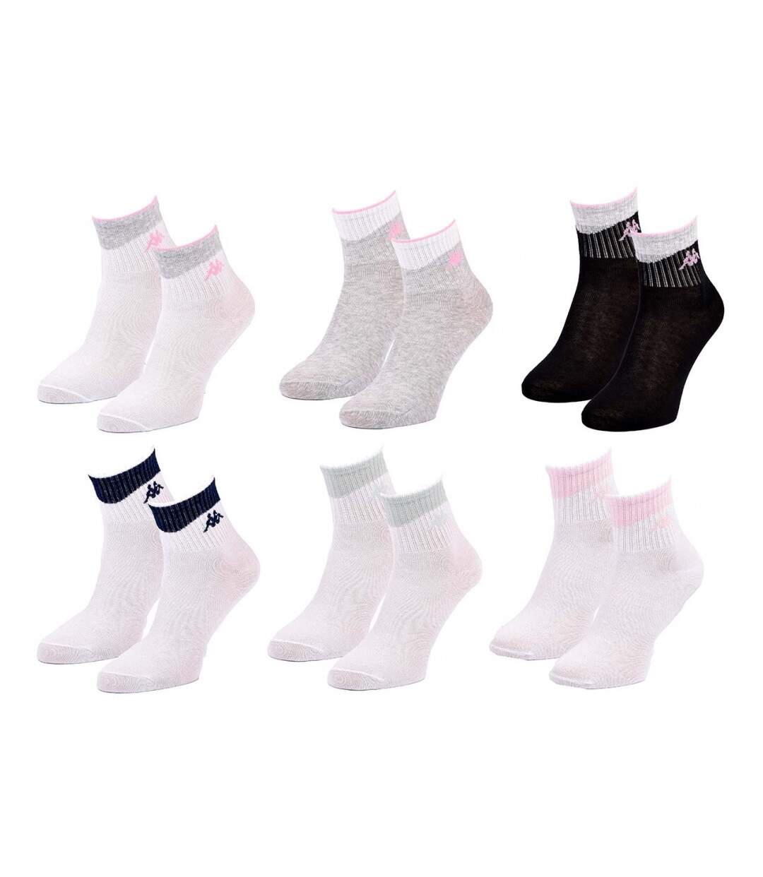 Chaussettes KAPPA QUARTER - Pack de 6 pcs 1043-2