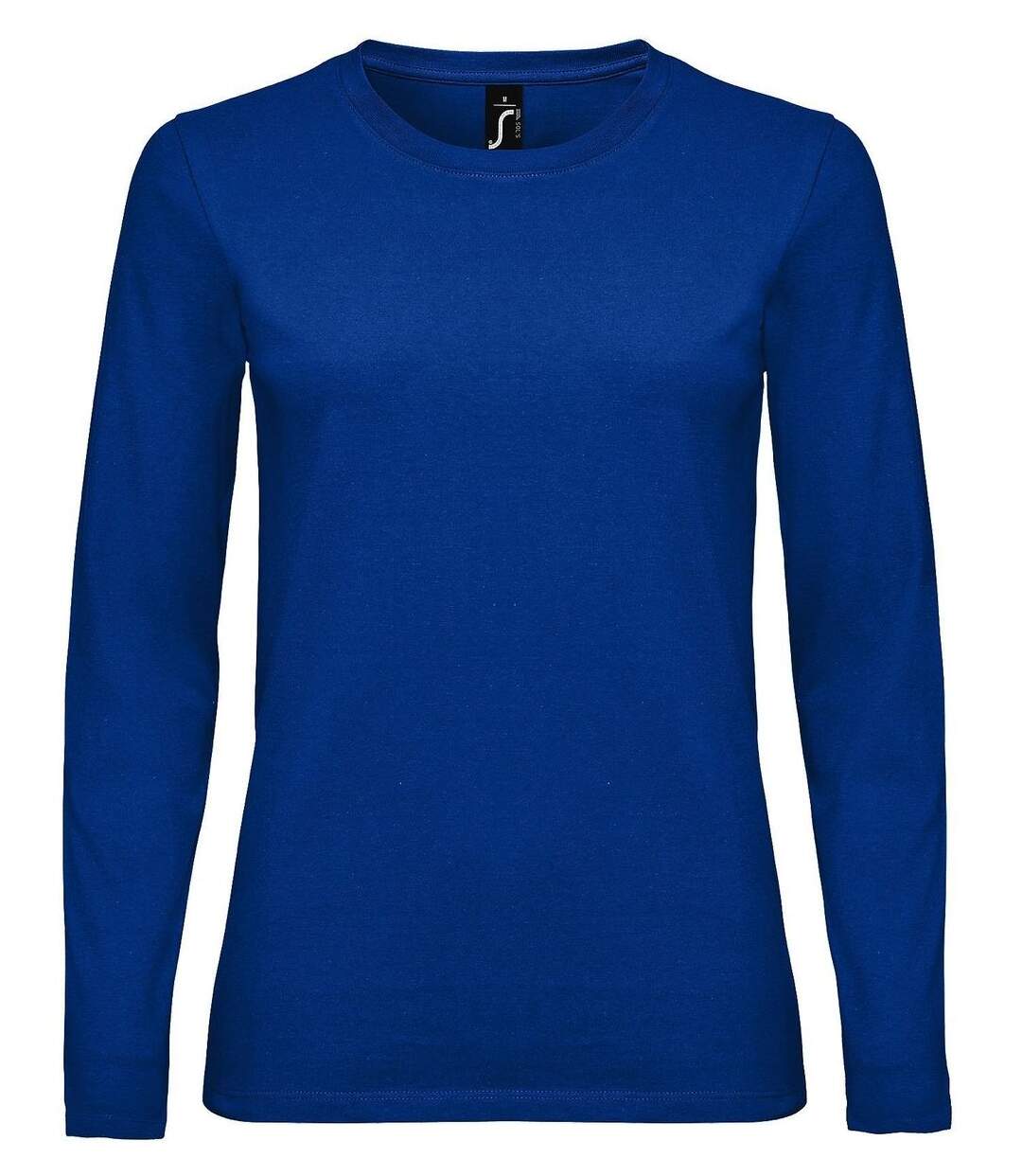 T-shirt manches longues pour femme - 02075 - bleu roi-1