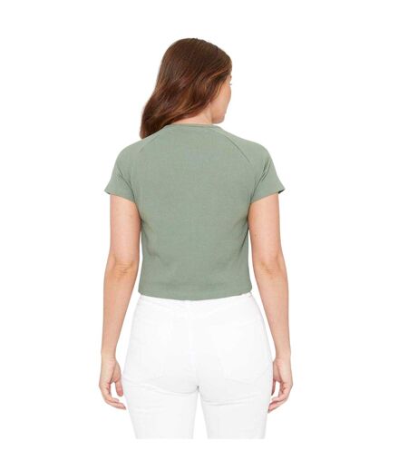 Haut Court Motif/style Ruché Femme Kaki Be You