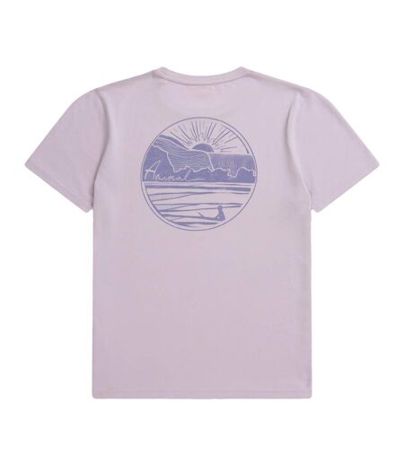 Animal Womens/Ladies Canopy Carina Back Print Natural T-Shirt (Lilac) - UTMW2965