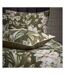 Lavish sateen floral duvet cover set moss EW by Edinburgh Weavers