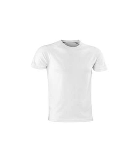 Spiro Adults Unisex Impact Aircool Tee (White) - UTRW6120