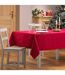 Nappe Jacquard Imprimé Flocons 140x240cm Rouge-4