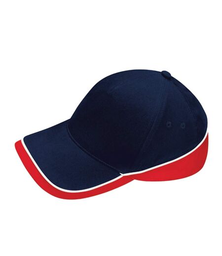 Casquette De Baseball Teamwear Competition Bleu Marine Français Rouge Classique Blanc Beechfield